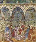 GIOTTO di Bondone Legend of St Francis St Francis Preaching before Pope Honorius Ill painting